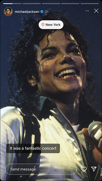 A generated Instagram story for joking with your network